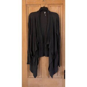 Margaret O'Leary Women Open Front Lightweight Pockets Cardigan Large Gray SP EXC